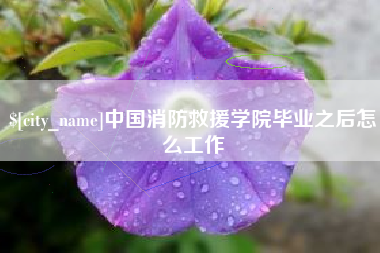诸城中国消防救援学院毕业之后怎么工作