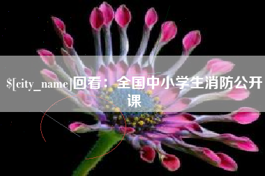 诸城回看：全国中小学生消防公开课