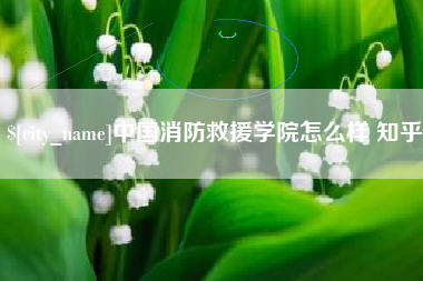 诸城中国消防救援学院怎么样 知乎
