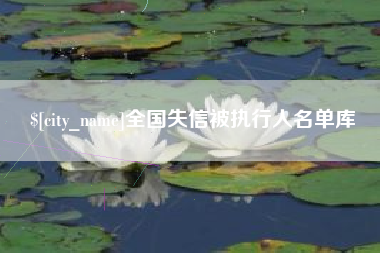 诸城全国失信被执行人名单库