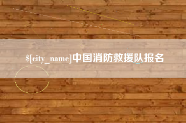 诸城中国消防救援队报名