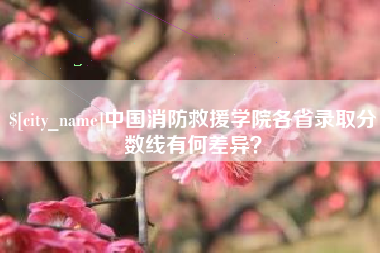 诸城中国消防救援学院各省录取分数线有何差异？