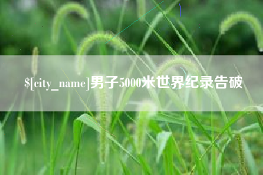 诸城男子5000米世界纪录告破