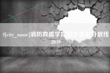 诸城消防救援学院招生录取分数线2019
