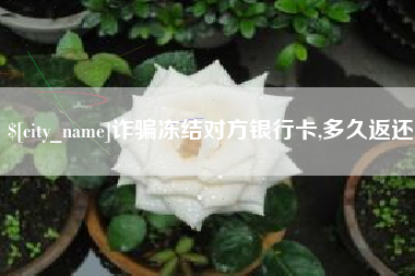 诸城诈骗冻结对方银行卡,多久返还