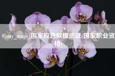 诸城国家应急救援员证(国家职业资格)