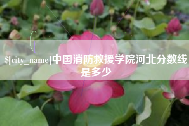 诸城中国消防救援学院河北分数线是多少