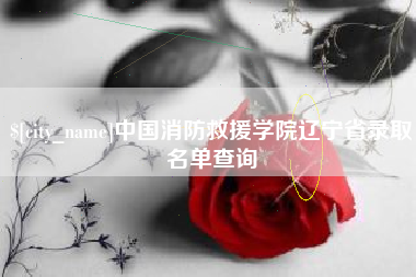 诸城中国消防救援学院辽宁省录取名单查询