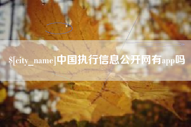 诸城中国执行信息公开网有app吗