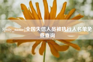 诸城全国失信人员被执行人名单免费查询