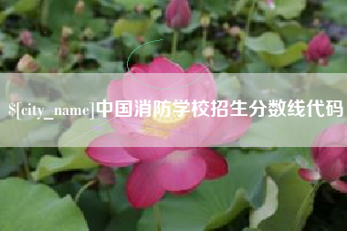 诸城中国消防学校招生分数线代码