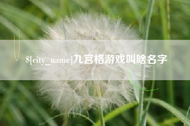 诸城九宫格游戏叫啥名字