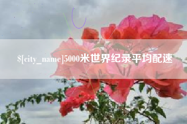 诸城5000米世界纪录平均配速