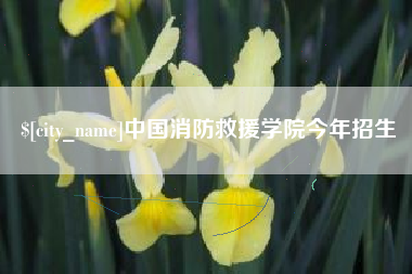 诸城中国消防救援学院今年招生