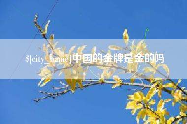 诸城中国的金牌是金的吗