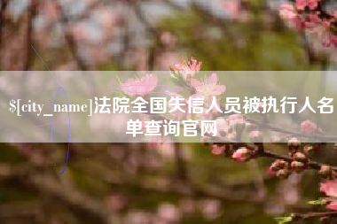 诸城法院全国失信人员被执行人名单查询官网