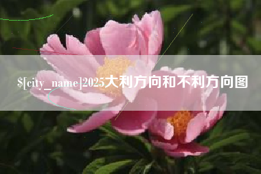 诸城2025大利方向和不利方向图