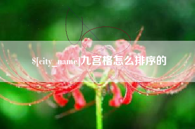 诸城九宫格怎么排序的