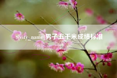 诸城男子五千米成绩标准