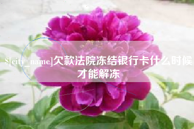 诸城欠款法院冻结银行卡什么时候才能解冻