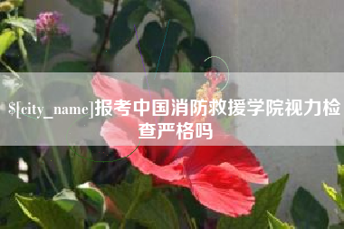 诸城报考中国消防救援学院视力检查严格吗