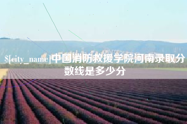 诸城中国消防救援学院河南录取分数线是多少分