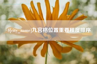 诸城九宫格位置重要程度排序