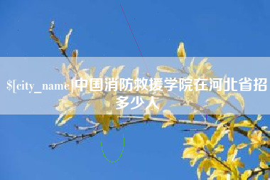 诸城中国消防救援学院在河北省招多少人