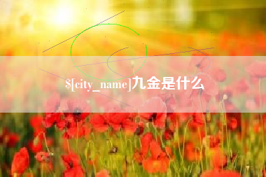 诸城九金是什么