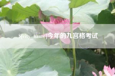 诸城今年的九宫格考试