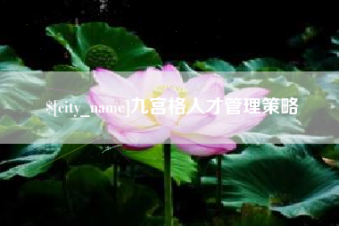 诸城九宫格人才管理策略