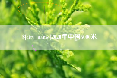 诸城2020年中国5000米