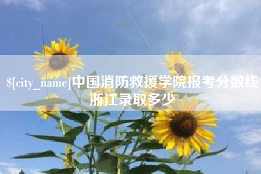诸城中国消防救援学院报考分数线浙江录取多少