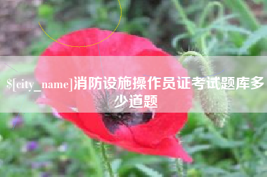 诸城消防设施操作员证考试题库多少道题