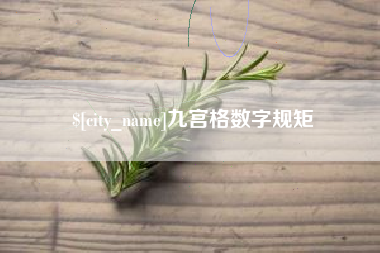诸城九宫格数字规矩